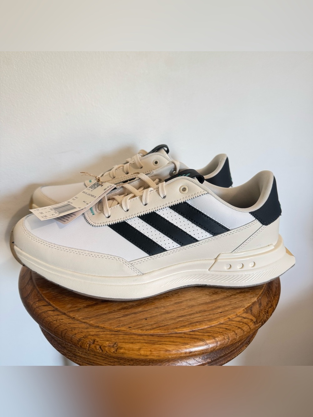 New Adidas Men’s Size 8.5 Leather Spikeless Golf Shoes JI4171 S2G 24 White